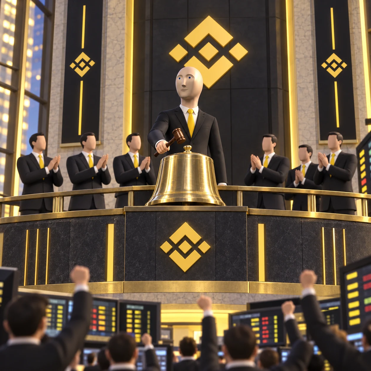 Meme Man meme: FINANCE OPENING BELL / Meme Man 梗图:金融开市钟
