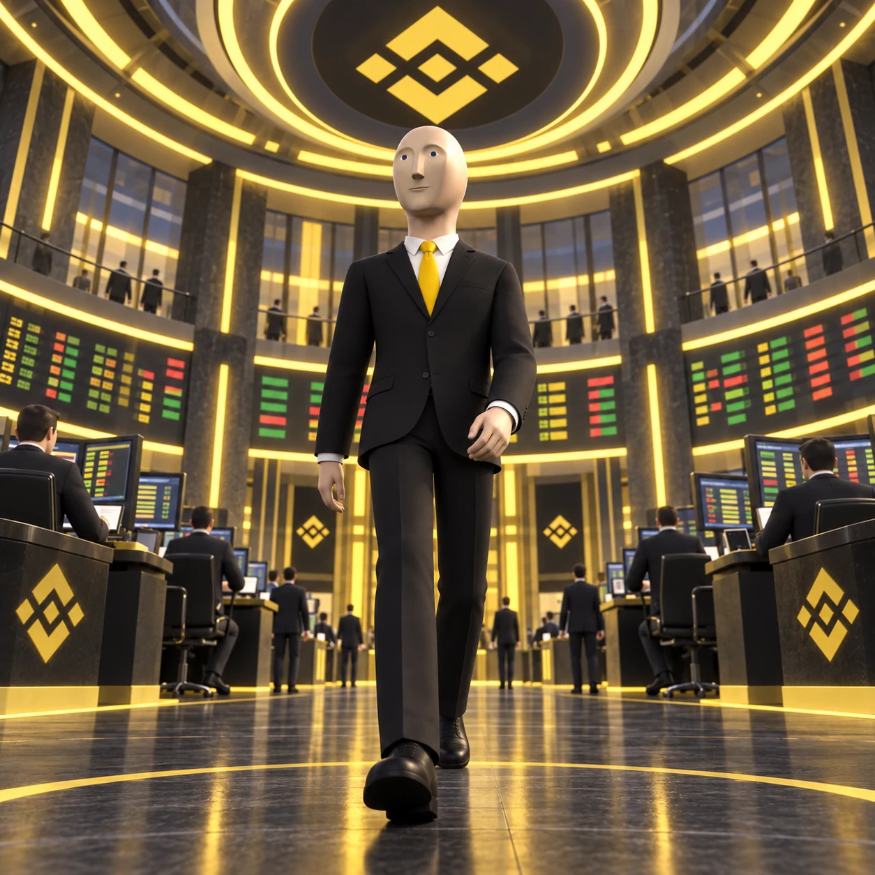 Meme Man meme: FINANCE TRADING FLOOR / Meme Man 梗图:金融交易大厅