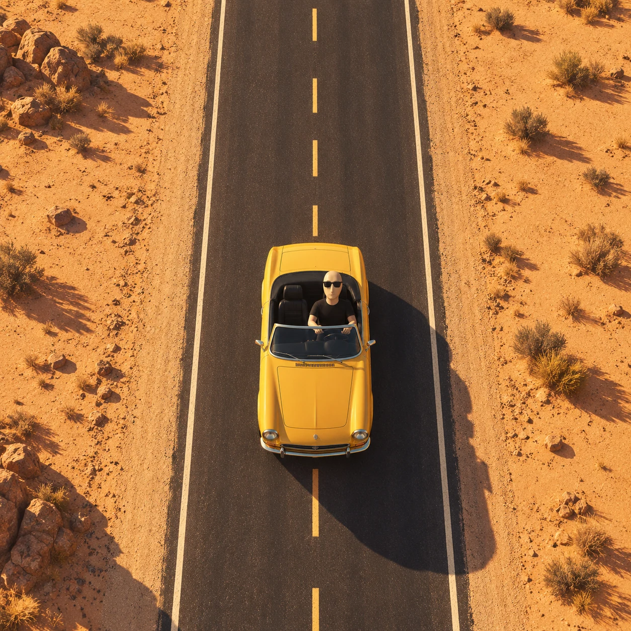 Meme Man meme: LIFE: DESERT ROAD TRIP / Meme Man 梗图:生活:沙漠公路旅行